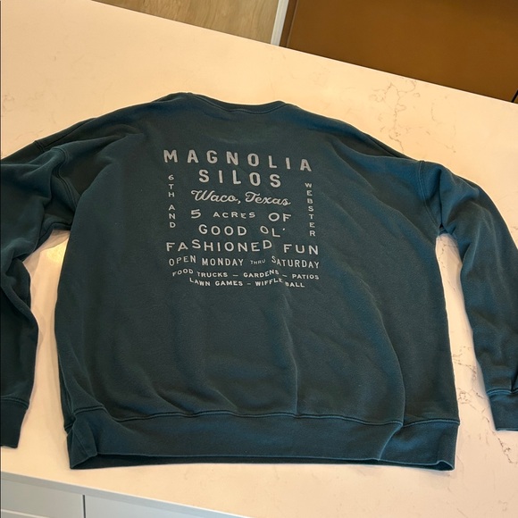 Magnolia Deep Teal Crewneck Sweater - Picture 1 of 4